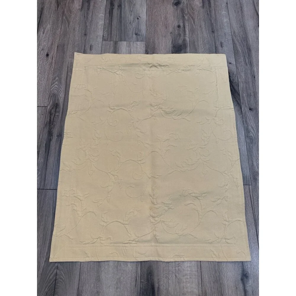 Scandia Home Cotton Elegant Jacquard Ivory Floral Patterned 25